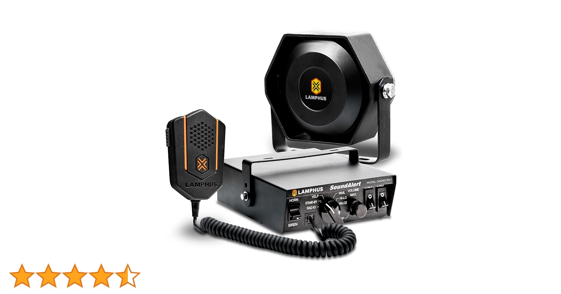 Amazon.co.jp: SoundAlert 12V 100W ポリスサイレン PAシステム